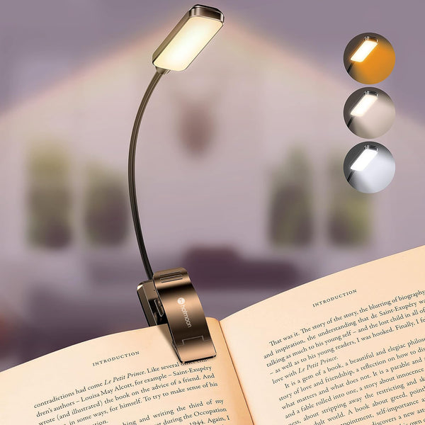 Hotmoon 9 LED Rechargeable Book Light for Reading in Bed