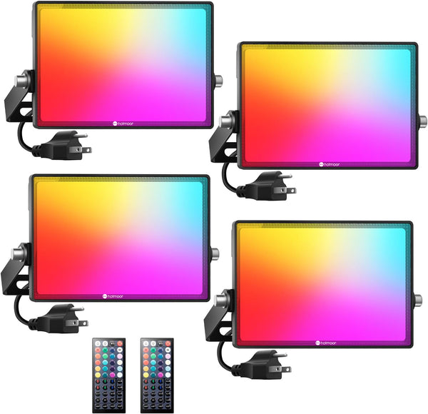 Hotmoon LED Outdoor 30W RGBW Floodlight with Remote